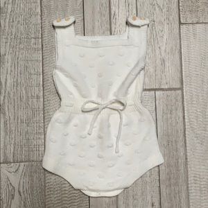 Winter white sweater romper